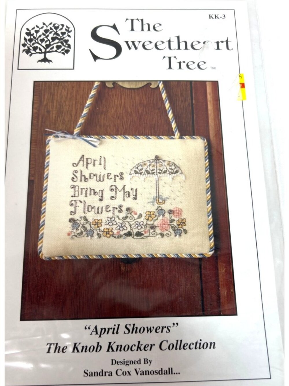"April Showers" Knob Knocker Cross Stitch Pattern By The Sweetheart Tree With Ch